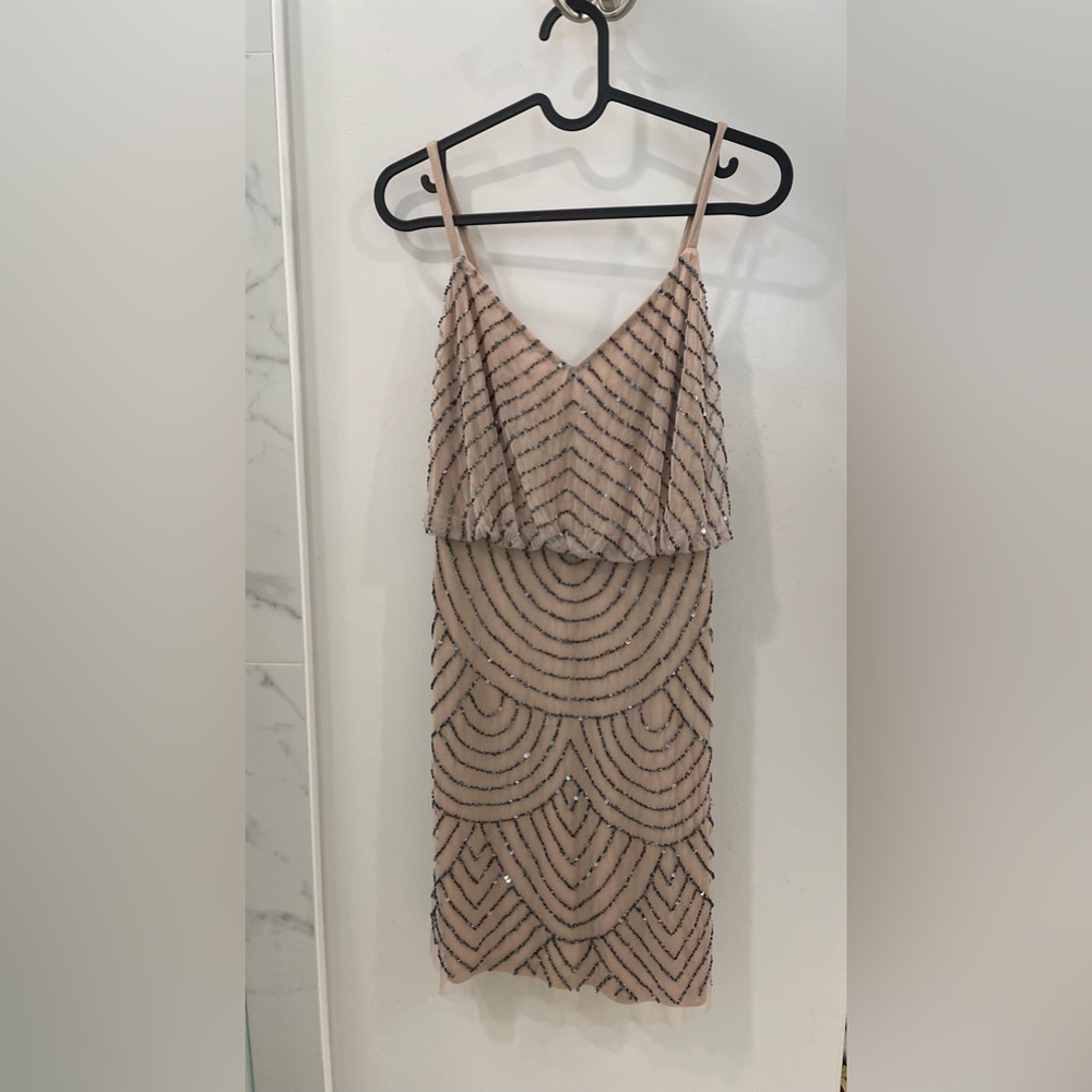 Adrianna Papell beaded cocktail dress